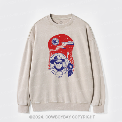 Retro Space Cowboy Washed Sweatshirts