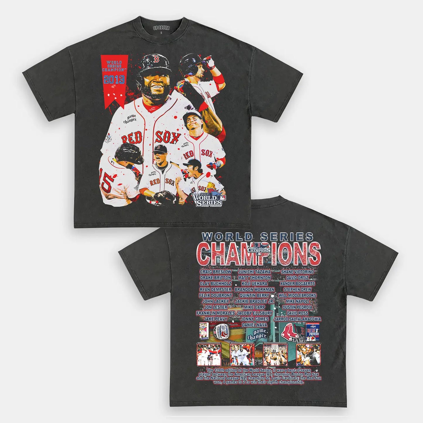 2013 WORLD SERIES CHAMPS - RED SOX TEE - [DS]