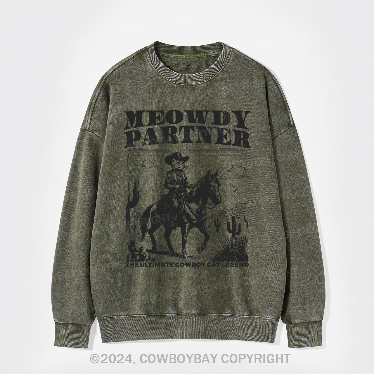 The Ultimate Cowboy Cat Legend ashed Sweatshirts