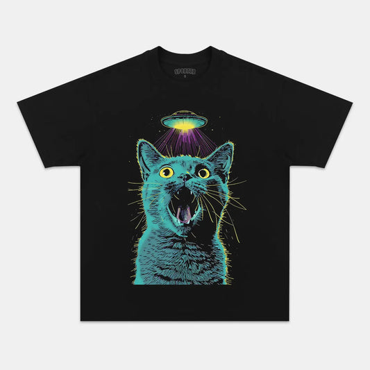 ABDUCCIóN ALIEN CAT  T-SHIRT