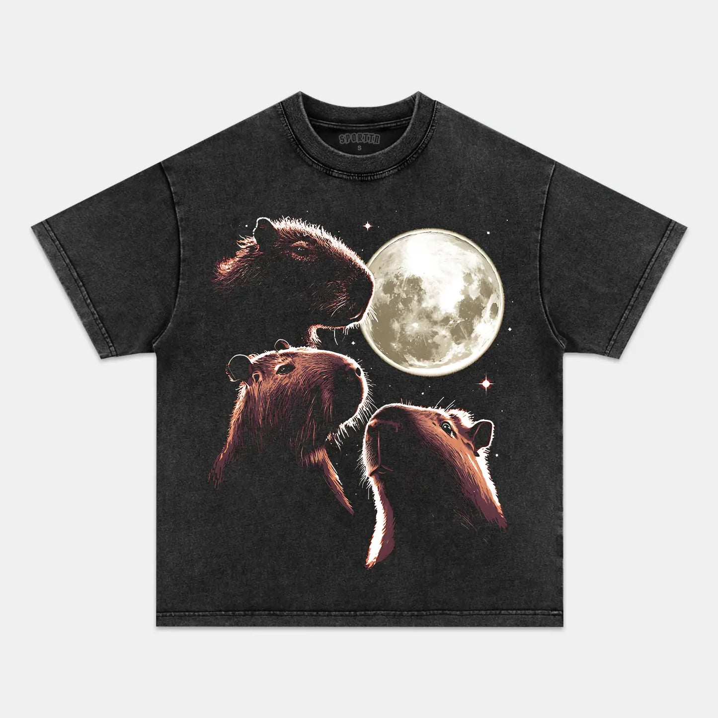 THREE MOON CAPYBARAS GEEK T-SHIRT