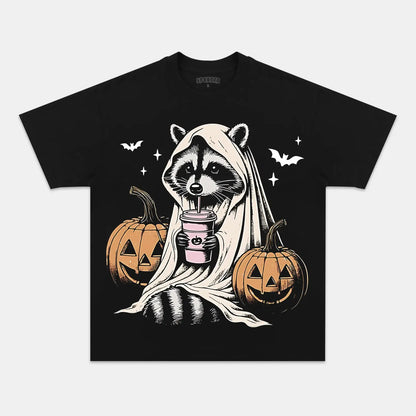 CUTE RACCOON GHOST T-SHIRT