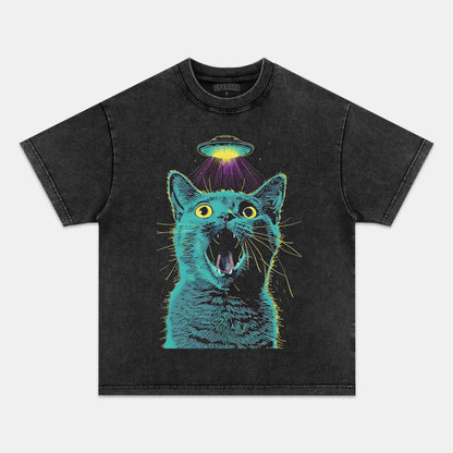 ABDUCCIóN ALIEN CAT  T-SHIRT