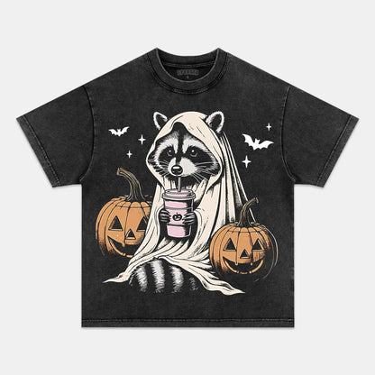 CUTE RACCOON GHOST T-SHIRT