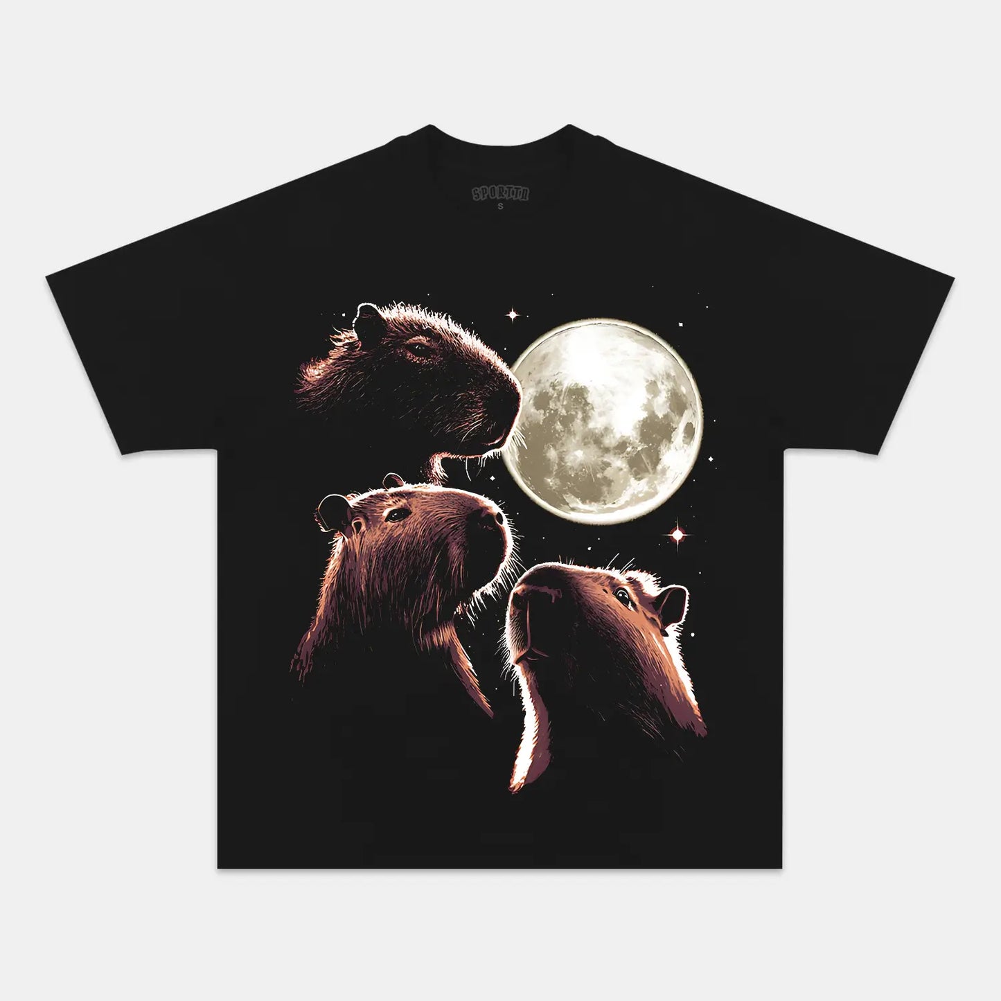 THREE MOON CAPYBARAS GEEK T-SHIRT