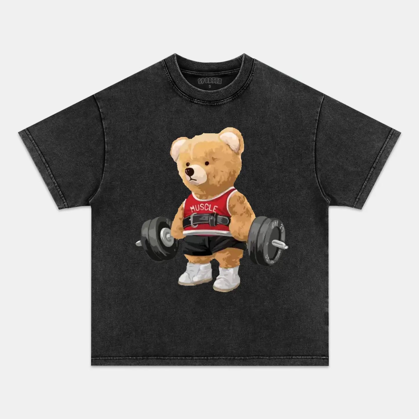 Exercise Bear Washed Gym Shirt.