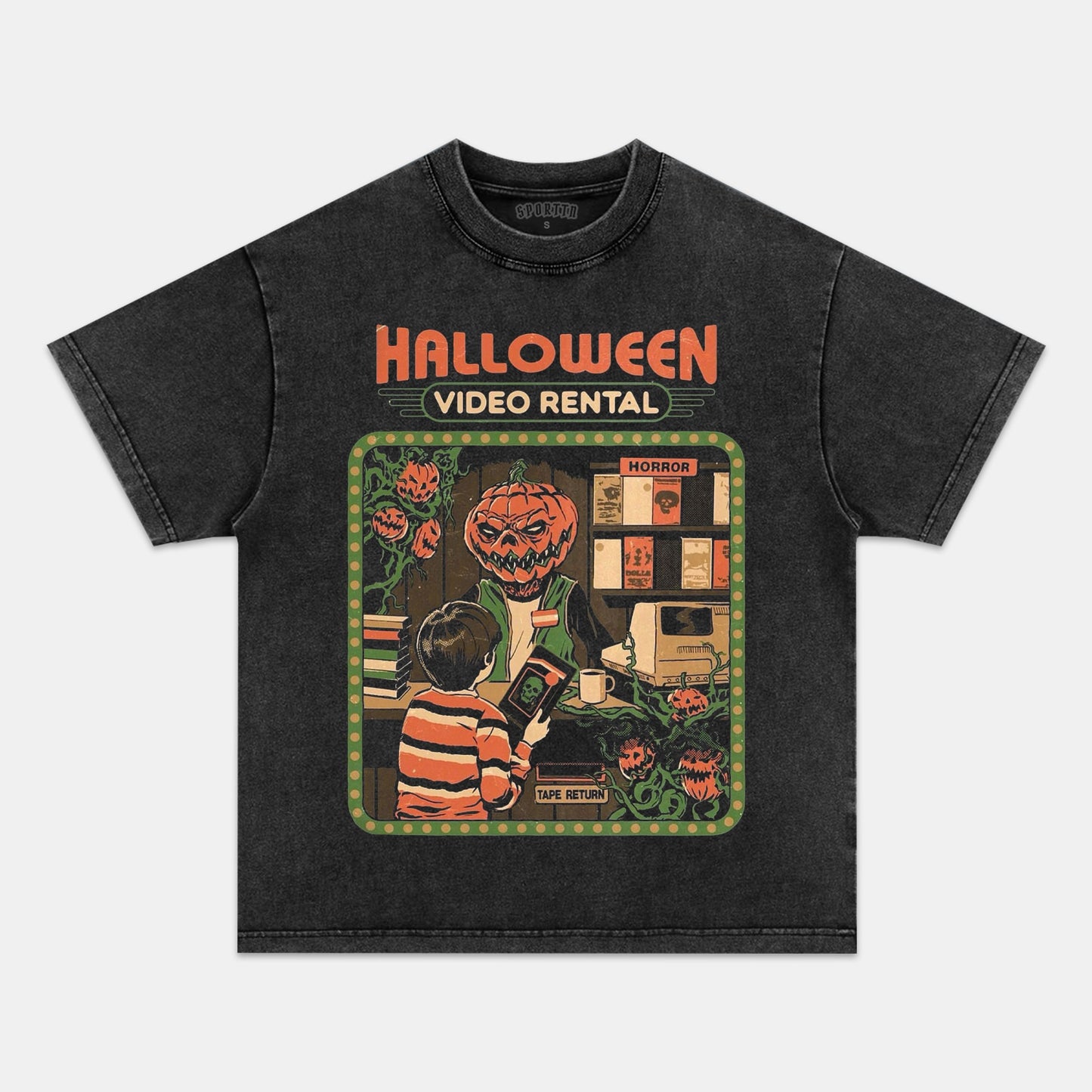 HALLOWEEN VIDEO RENTAL T-SHIRT BY STEVEN RHODES