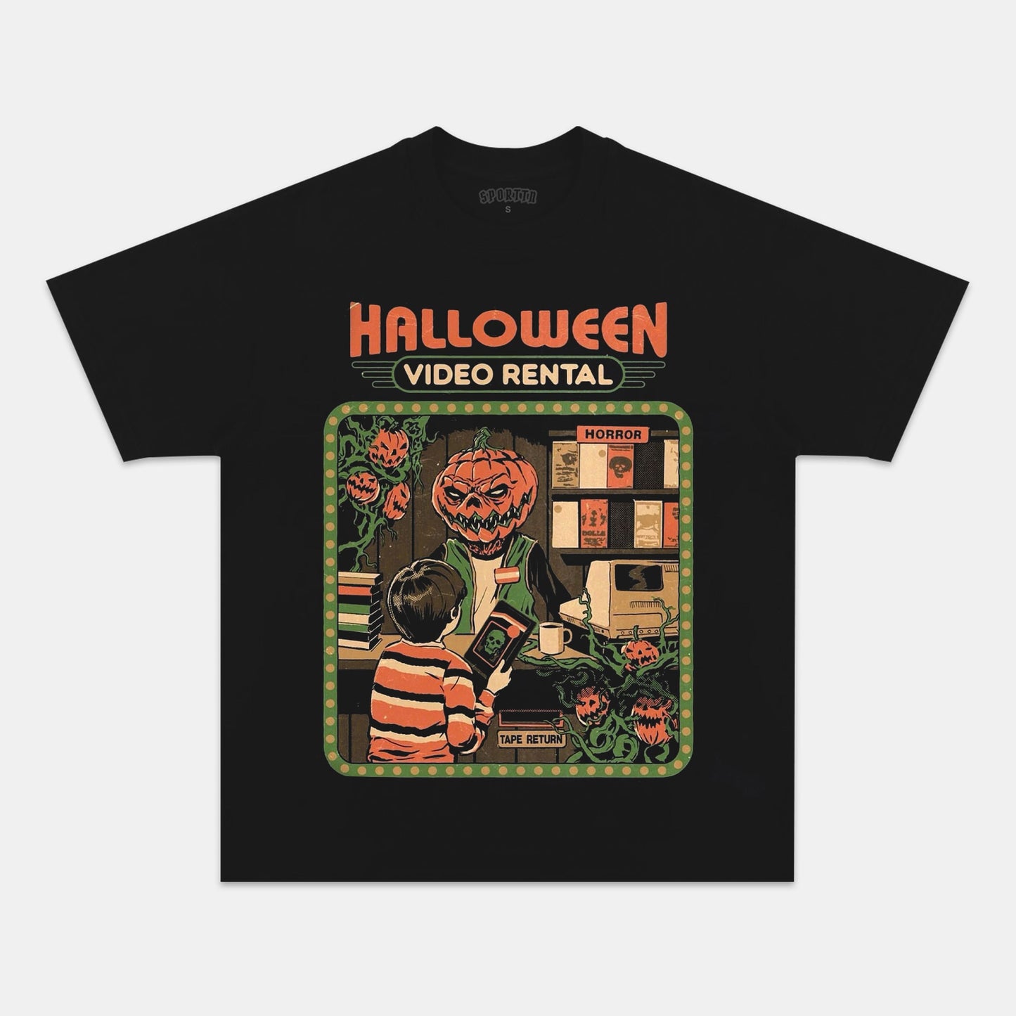 HALLOWEEN VIDEO RENTAL T-SHIRT BY STEVEN RHODES