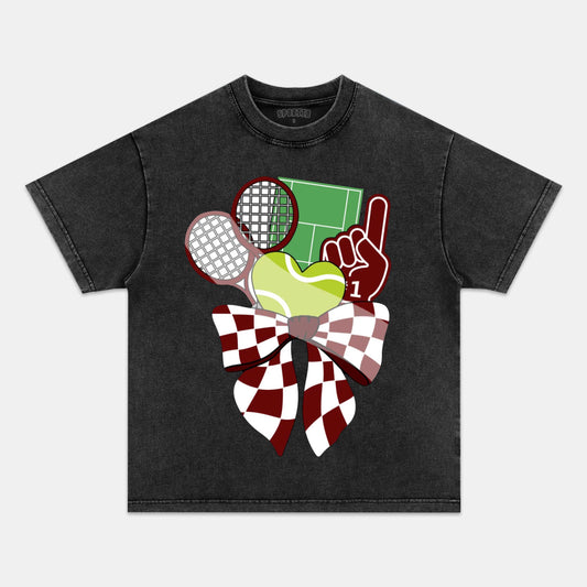 Maroon Tennis Bow T-Shirt