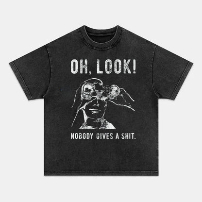 OH LOOK! Nobody Gives A Shit Cotton T-shirt