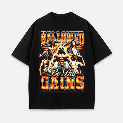 HALLOWED BE THY GAINS VINTAGE TEE