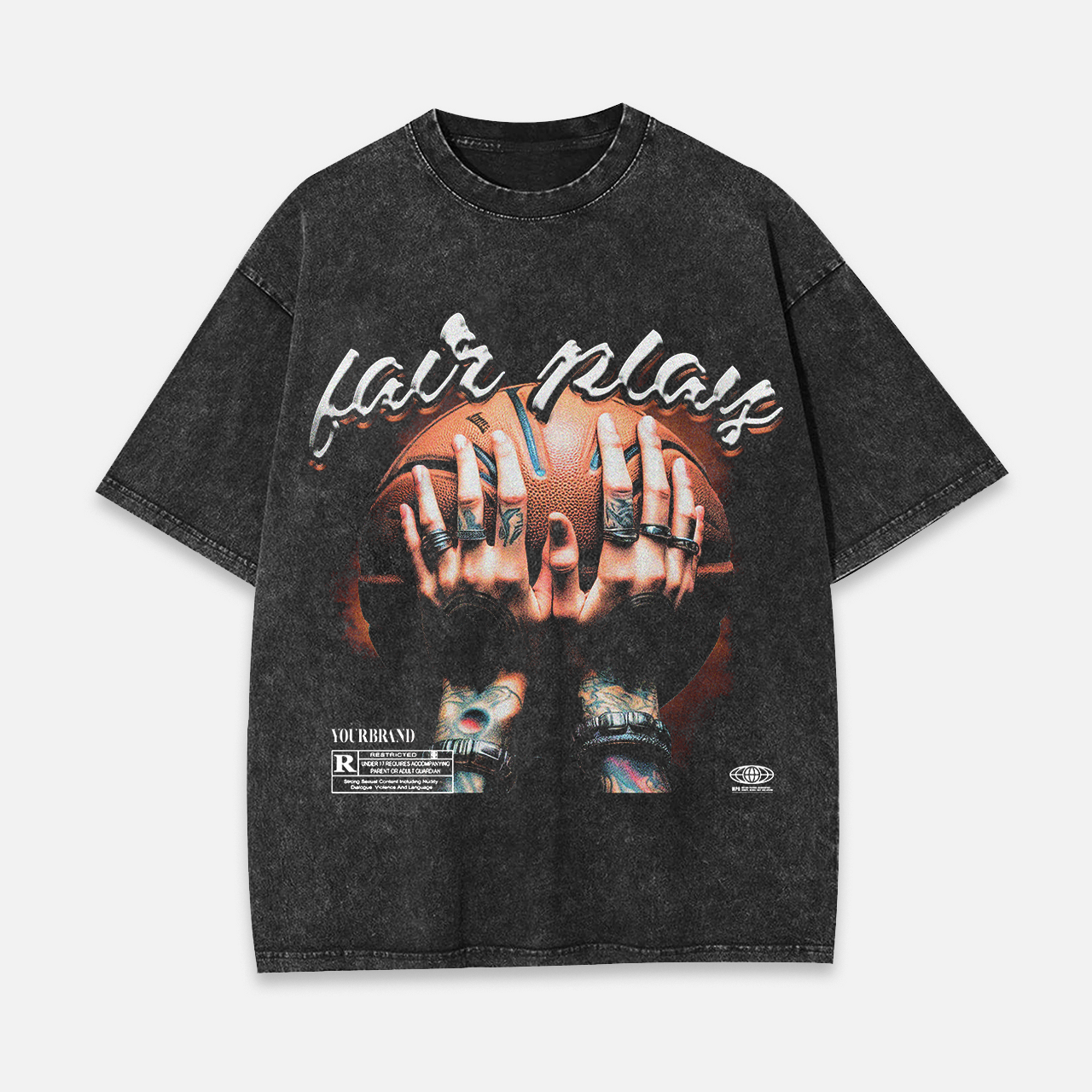 tattoo hand holding basketball TEE 12.10